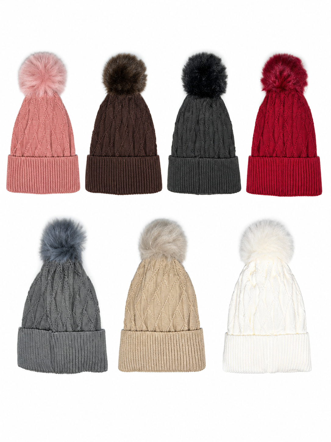 Adult winter knitted beanie