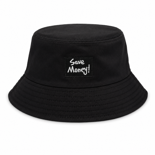 "Save Money" style bucket hats