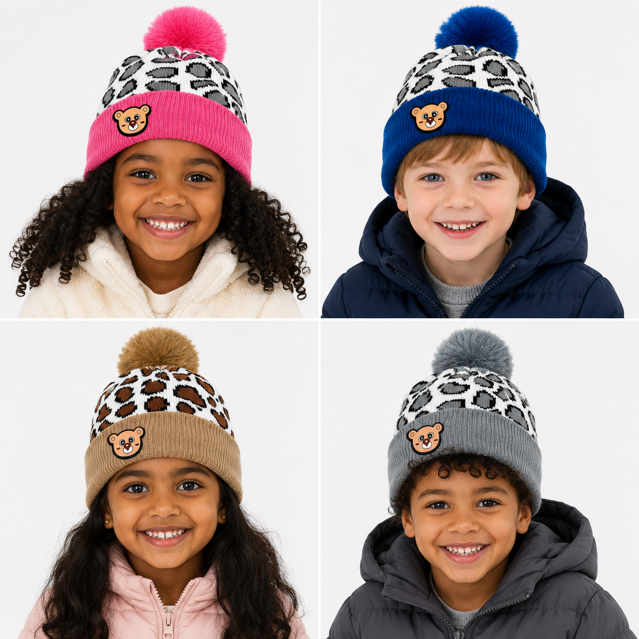 Kids knitted winter beanie