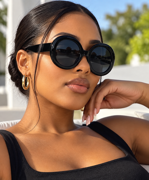Exaggerated Round Frame Sunglasses